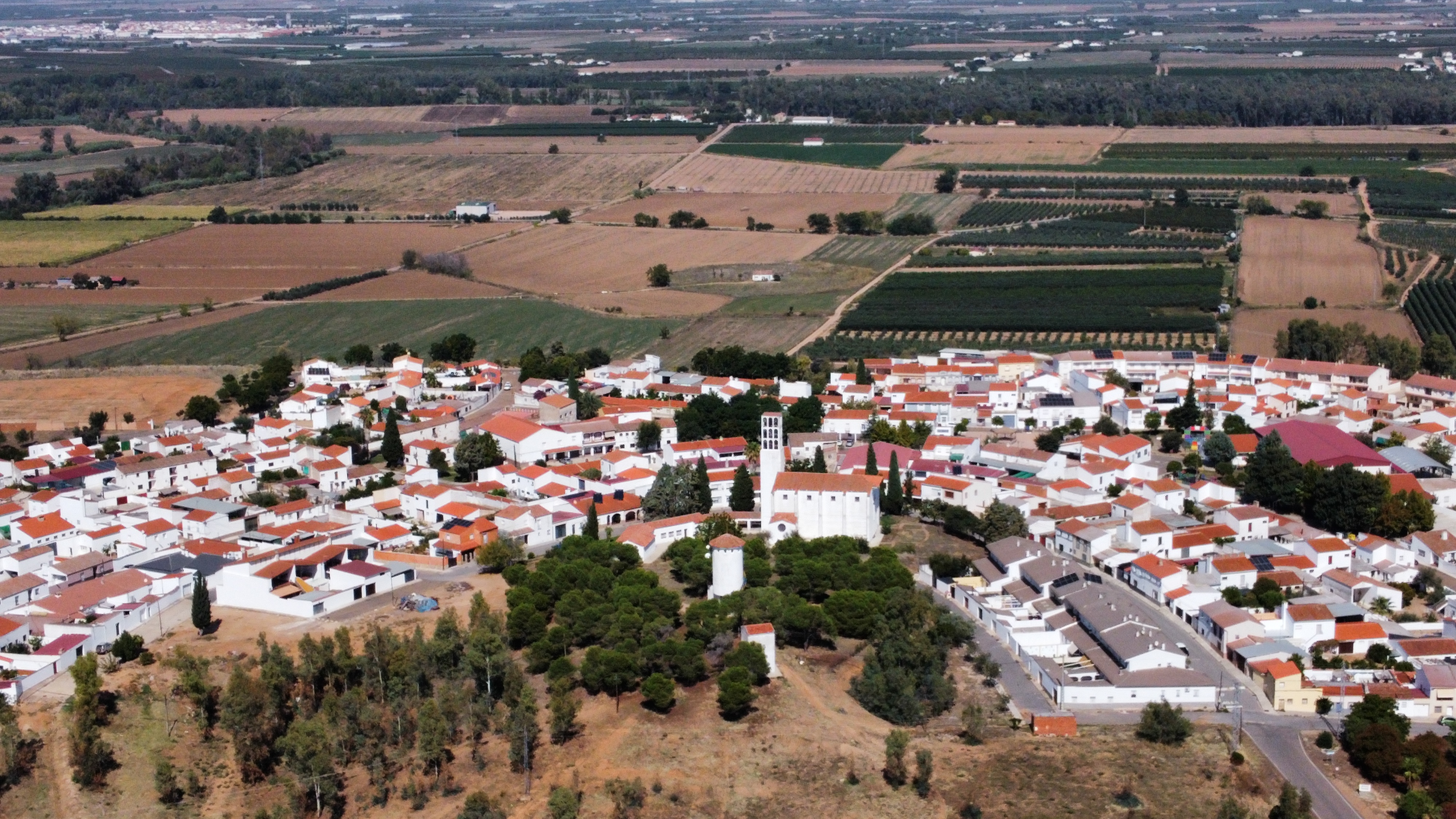 Guadajira, desde el aire.