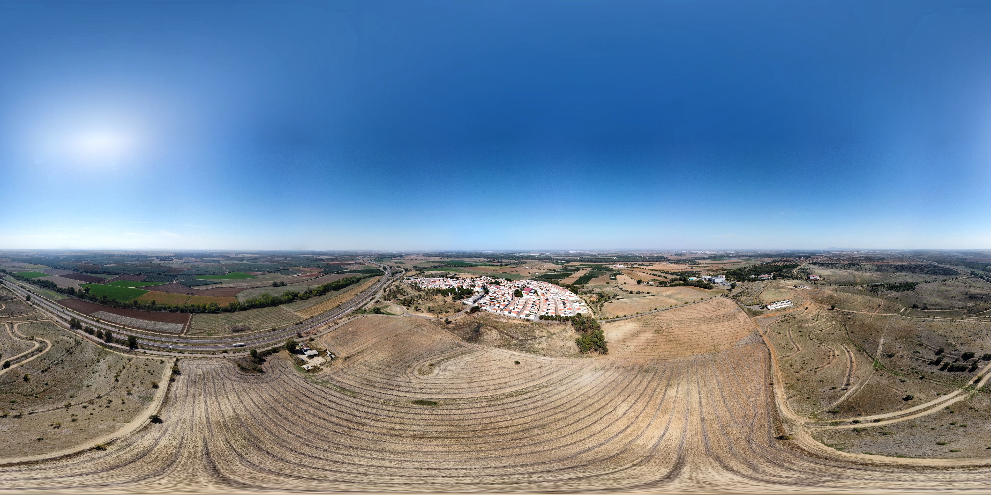 Guadajira, desde el aire.