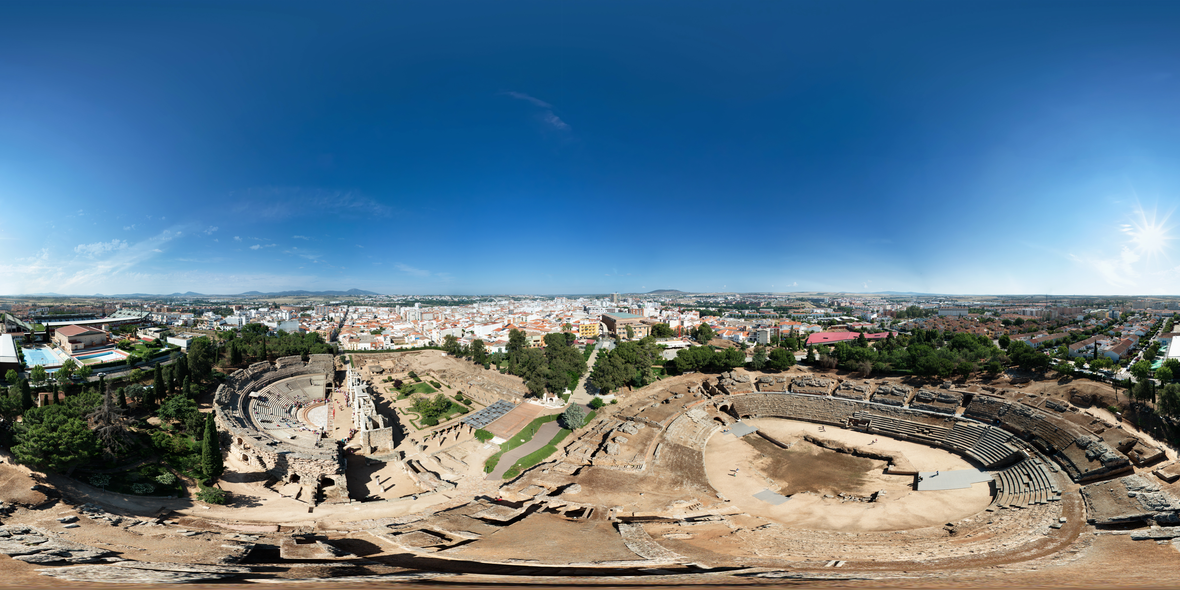 Anfiteatro Romano de Mérida en Dron
