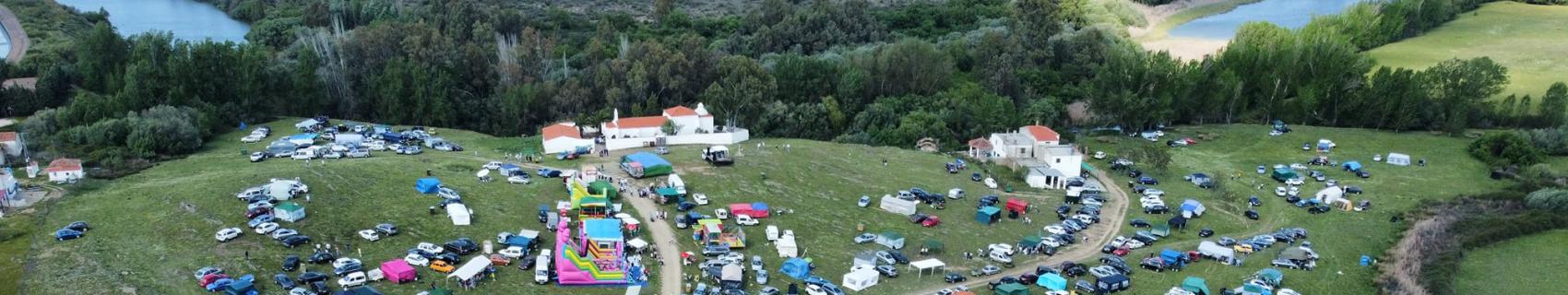 Vista área de la zona de la ermita de Santa María del Zújar en La Coronada