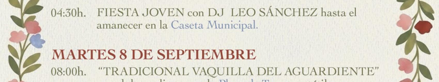 Programa de Feria y Fiestas Patronales en honor a la Virgen de los Remedios