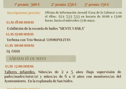 Programa de actos con motivo de la festividad de San Isidro Labrador 2026 en Hornachos