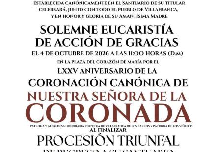 LXXV ANIVERSARIO DE LA CORONACIÓN CANÓNICA DE NUESTRA SEÑORA DE LA CORONADA